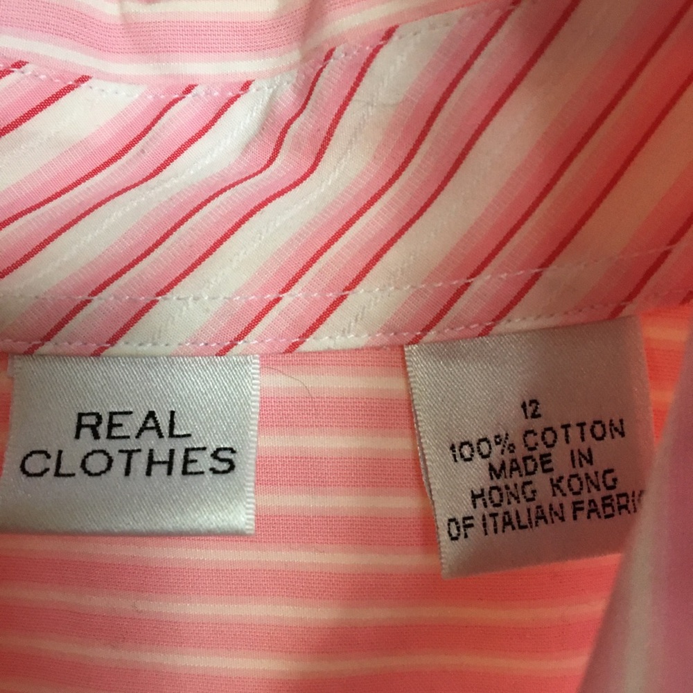 Fun, Peppermint Striped Fitted Button Down,Saks. - image 4
